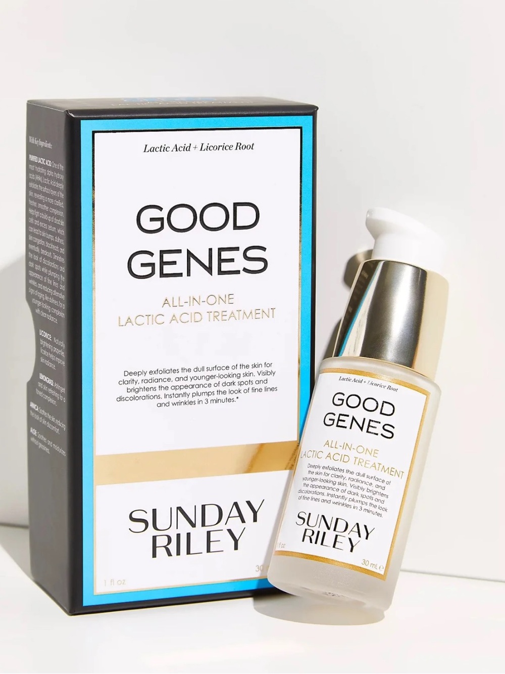 SUNDAY RILEY Good Genes All-In-One AHA Lactic Acid Treatment 30ml/1 oz BRAND NEW